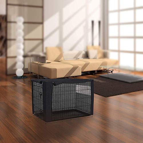 TUYU Dog Crate Cover, Durable Pet Kennel Cover, with Double Door, Dog Cage Cover for for Medium and Large Dog(Black… - Image 8