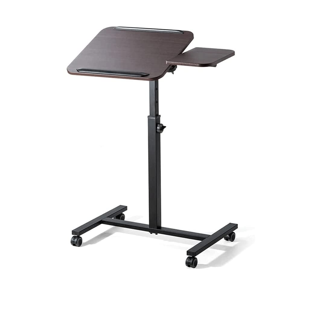 Support d'ordinateur à roulettes robuste pour table de chevet réglable