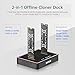 SUITOK M.2 Duplicator Cloner Dual-Bay Offline USB C to NVMe SATA Dock Station, 20Gbps M2 Reader for Both (M Key, B+M Key) PCIE NGFF Docking, Size for 22110 2280 2260 2242 2230 Enclosure - STK03
