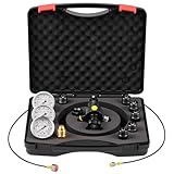 VEVOR Hydraulic Nitrogen Accumulator Charging Kit, All-in-One Nitrogen Fill Kit, Pressure Test System with 3 Gauges (1500, 4000, 6000 PSI), 6 Adapters Couplings, 1 Gas Hose, 1 Valve, 1 CGA580 Adapter