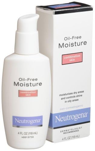 Image of Neutrogena Oil-Free Moisture Face Moisturizer & Neck Cream for Combination Skin, Lightweight Oil Absorbing Daily Facial Lotion, Non-Comedogenic Matte Finish, 118 ml