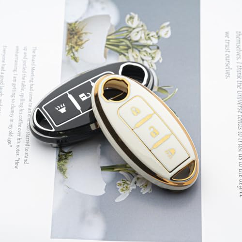 Image of Key Fob Cover Fit for Nissan Altima Rogue Sentra Pathfinder Frontier Maxima Titan Armada Versa Smart Key