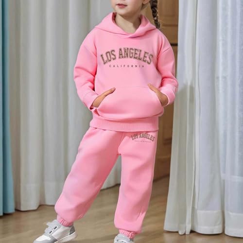 Conjunto de chándal infantil unisex de algodón con sudadera con capucha 4