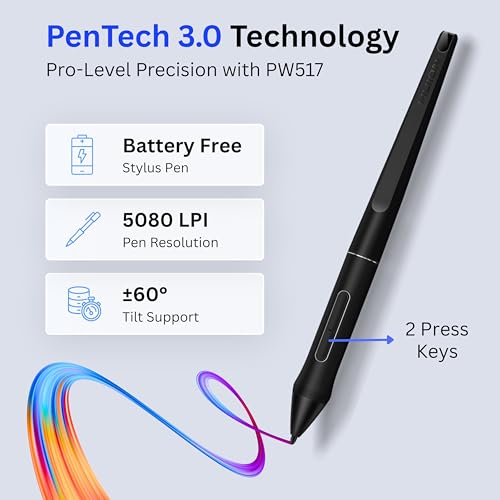 Image of HUION KAMVAS RDS 220 Pen Display Graphics Drawing Tablet with Full- Laminated QHD 2.5K / Quantum Display 145% s RGB /Android Support /Battery Free Stylus / 8192 Pen Pressure /Tilt 60* / 21.5 Inch Screen