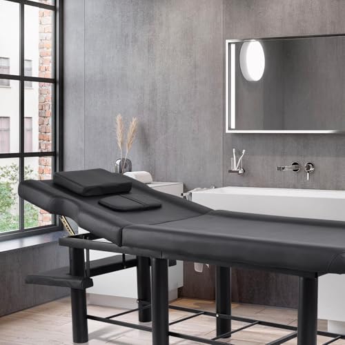 Heavy Duty Massage Table, Wide Massage Table | Stationary Massage Bench Heavy - Adjustable Back Metal Beautician Table for Beautician, Spa, Hairdresser - Image 4