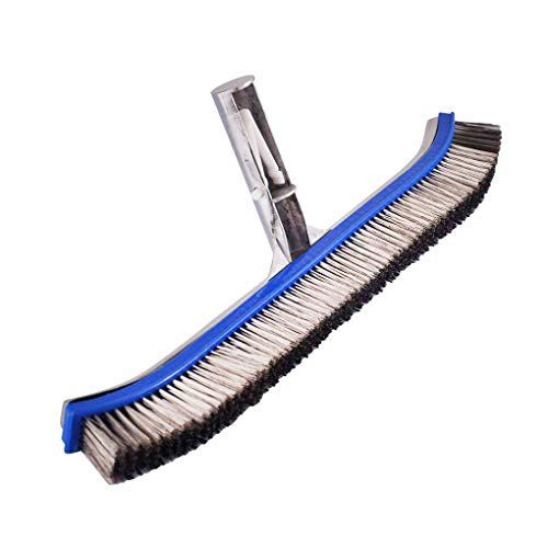 Ben-gi 18 inch Strong Cleaning Brush Steel Wire Swimming Pool Wall Brush Moss Algae Cleaning Tool