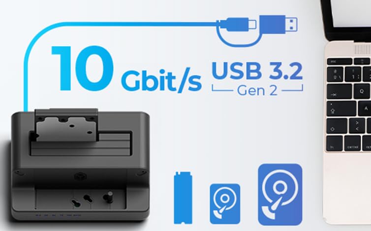 Icy Box HDD/M.2 NVMe SSD Docking Station USBen 2 (10 Gbit/s) – Bild 4
