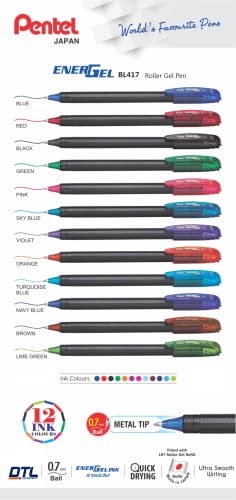 Pentel EnerGel 0.7mm Gel Roller Pack 8 unidades multicolor miniatura 6
