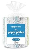 Amazon Basics Ultra Paper Plates, 8.62 Inch, Disposable, 64 Count