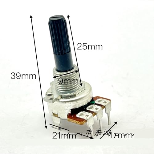 Potentiomètre A10K Type 161 à arbre long de 25mm pour montage traversant stable - 2