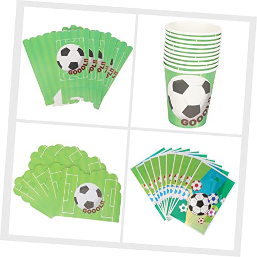 Abaodam 2 Conjuntos De Guardanapos Esportivos De Futebol De Dragão Adereços De Futebol Banner Chapéu