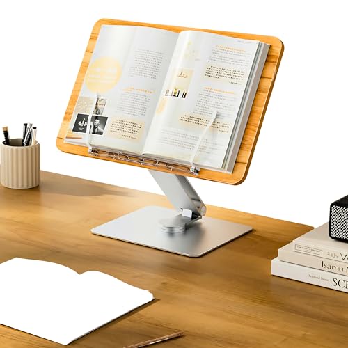 Image of Sunchhaya New Book Stand for Reading, Writing, Painting and Used As Laptop Stand for Desk, 360 Degree Rotatable Multi-Functioal Book Reading Stand Adjustable Height-Angle (BG-2VB1)