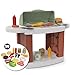 Chicos - Grill-Spielhaus | Robustes In- und Outdoor Kinder-Spielhaus mit integrierter Grillstation, Zubehör & Katzenklappe | Ab 2 Jahren (89705)