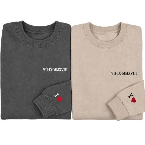 Image of Anniversary Matching Shirts, for Couple, Heart Design T-Shirt Set, Wedding Present, Honeymoon Outfit