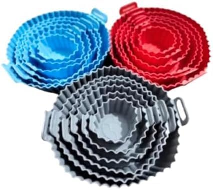 Kit 6 Formas De Silicone Reutilizável Para Air Fryer Fornos e Mic...