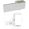 SARTODOORS Quadro 4113 | Double Swing Interior French Doors with Glass with Frosted Glass, MDF, Hardware Included, 36x84, White, Modern