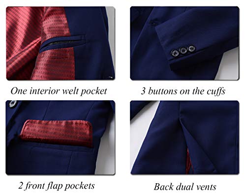 Sailiiny Blazer For Boys Coat One-Button Jacket Blue Suit For Kids Slim Fit Suits With Lapel Formal Blazer Size 18 thumb #3