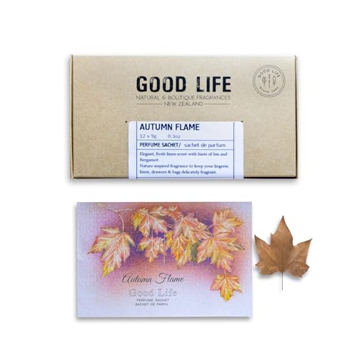 Autumn Flame Scented Sachets | Designed in New Zealand | 12 Sachets