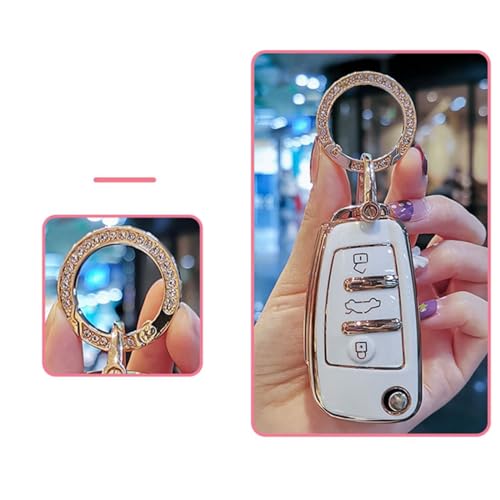 Funda con tapa para llave de coche Audi con soporte protector de TPU sin llave 5