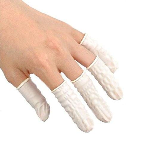 Lot De 300 Doigtiers En Latex Jetables – Anti-statique, Sans Poudre – Diamètre 2 Cm – Pour Beauté, électronique, Peinture, Bijoux – Protection Hygiénique Et Adhérente