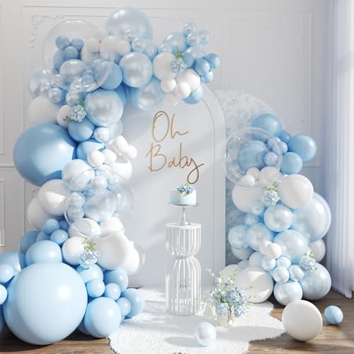 Blue Balloon Arch Kit, 127Pcs Double Stuffed Balloon...
