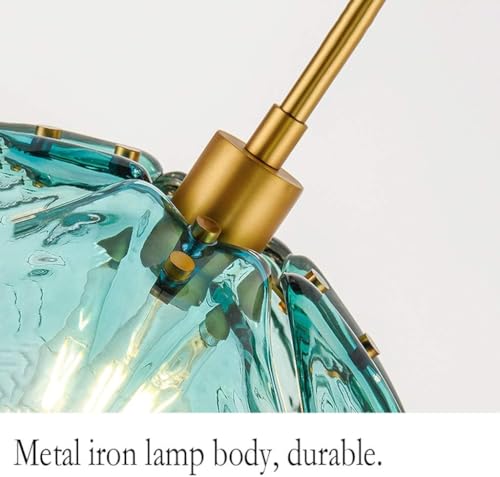 Lustre de salle à manger bleu clair à tête unique en trèfle - 5