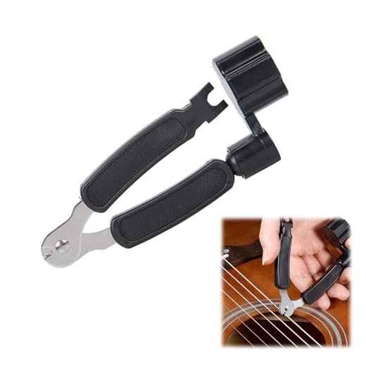 Cortadora de Cuerda, Extractor de Pines, Enrollador y Cortador de Cuerdas de Guitarra, Herramienta Multifuncional 3 en 1 para Guitarra, Devanador de Cuerdas Guitarra, Guitarra Puente Pin Puller