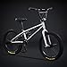 ORDLBMX BMX自転車 Biketrial、Street BMXバイク-360°回転なハンドルバー、大人子供初心者レベルから高度なライダー、プロのグレードスタントアクションBMX自転車 高炭素鋼のボディ-20インチ BMX自転車,銀