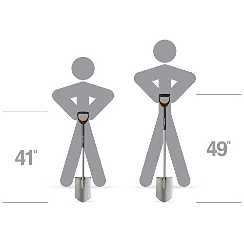 Fiskars 331300-1001 Steel Shovel, Silver/Black #TOP1
