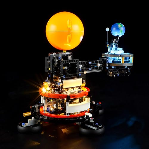 YEABRICKS LED Licht für Lego-42179 Technic Sonne Erde Mond Modell Bausteine Modell (Lego Set Nicht enthalten)
