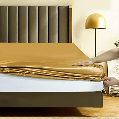 ZIMEL HOMES 6 piece-Satin Duvet Set Soft bedding shiny silky sets cover, Fitted sheet set, 4 pillow cases - Image 2