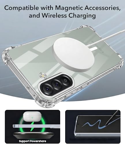 Image of Jkobi Shockproof Crystal-Clear Back Cover for Samsung Galaxy A56 (Magsafe Wireless Support | Drop & Camera Protection | Hard Polycarbonate)