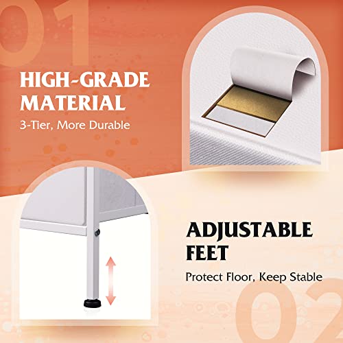 Wlive Dresser With 5 Drawers, Dressers For Bedroom, Fabric Storage Tower, Hallway, Entryway, Closets, Sturdy Steel Frame, Wood Top, Easy Pull Handle (White) #TOP5