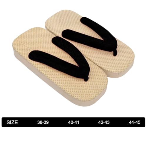Pantuflas japonesas geta con suela de madera antideslizante para adultos 3