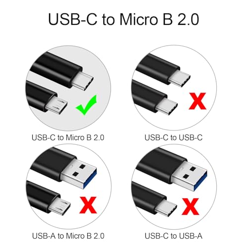 USB C to Micro USB Cable 3.3FT Nylon Braided, Micro USB Cable PS4 Controller Charger, 2.4A Charging&480Mbps Data Transmission, for Type C Wall Chargers/PS4/Xbox One/Old Kindle/Android