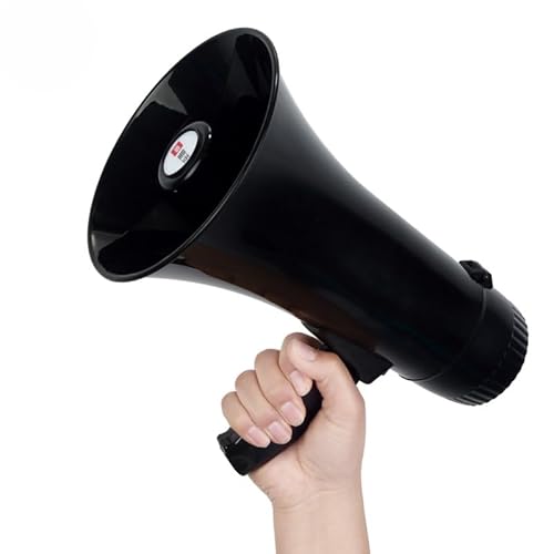 B S 30W Megaphones Bullhorn with with 240 Seconds Recording,Voice Siren for Indoor Outdoor Activities.Black