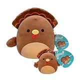 Squishmallows Original 3.5in + 8in Terry The Turkey Combo Pack - Official Jazwares Plush