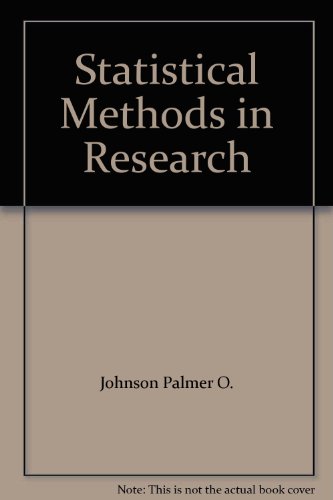 Statistical Methods in Research B003THHY6O Book Cover
