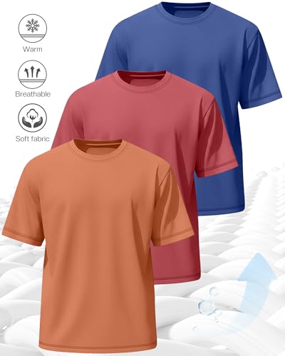 Image of Neer 3 Pack Big and Tall T-Shirts for Men L-7xl Tops | Large Casual Stretch Workout Tees, Short Sleeve Crewneck Oversized Shirts, Classic Summer Outfits, Comfy Basic Loose Clothes
