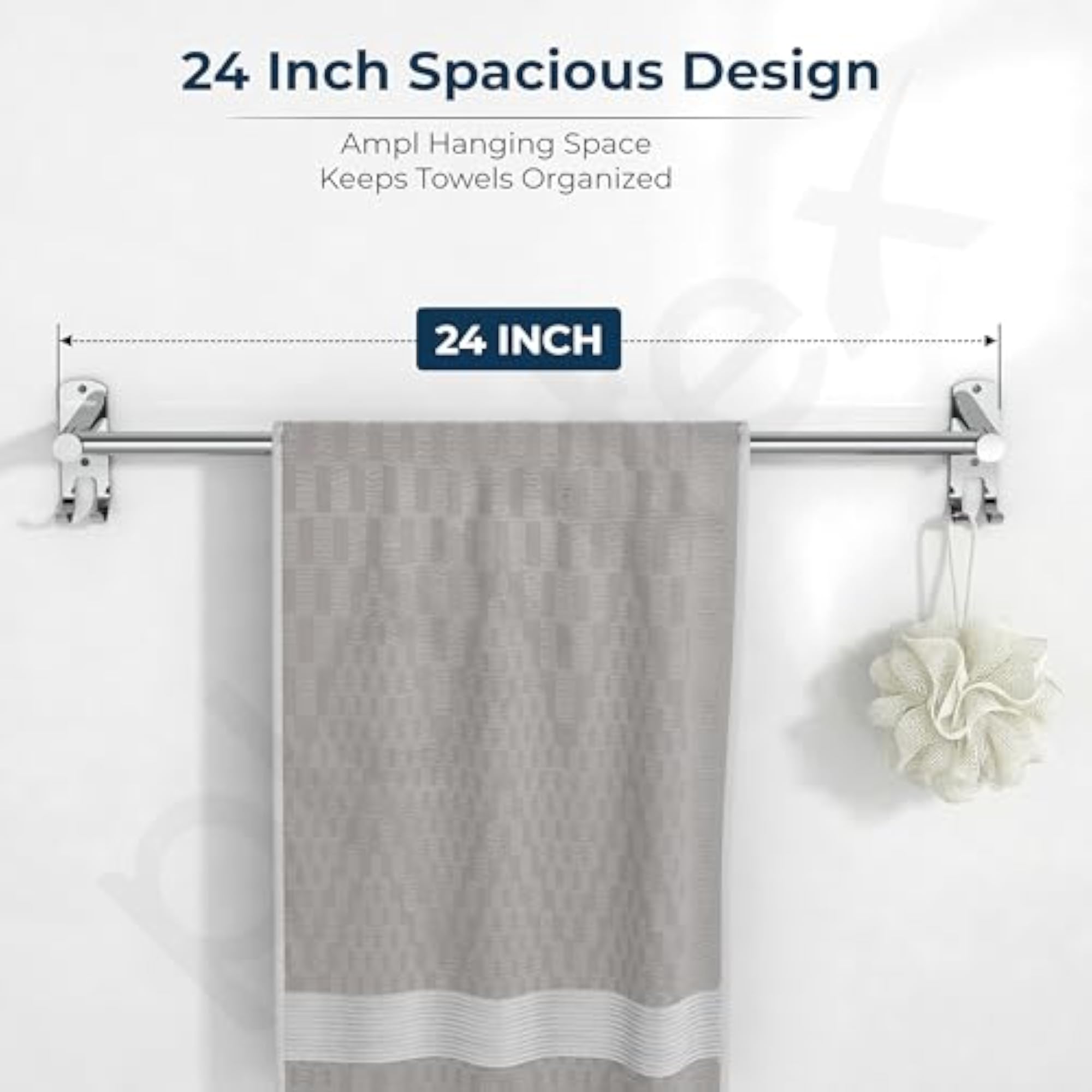 Stainless Steel Self Adhesive Towel Rod, Bathroom Accessory