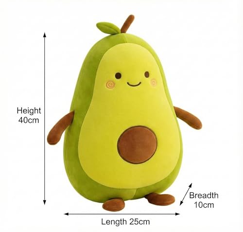 Image of Cute Plush Toy for Kids | | Soft Toys | Birthday Gift for Girls /Wife, Boyfriend /Husband, Soft Toys for Girls, Baby Toy (Random Color) Pack of 1 (Avocado Plush Soft Toy)