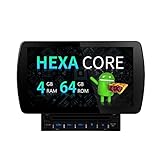 XTRONS 10.1 Inch Android 9.0 Double Din Car Stereo Radio DVD Player Hexa Core 4G RAM 64G ROM GPS Navigator Touch Screen Adjustable Viewing Angles Head Unit Supports WiFi Backup Camera OBD2 DVR TPMS
