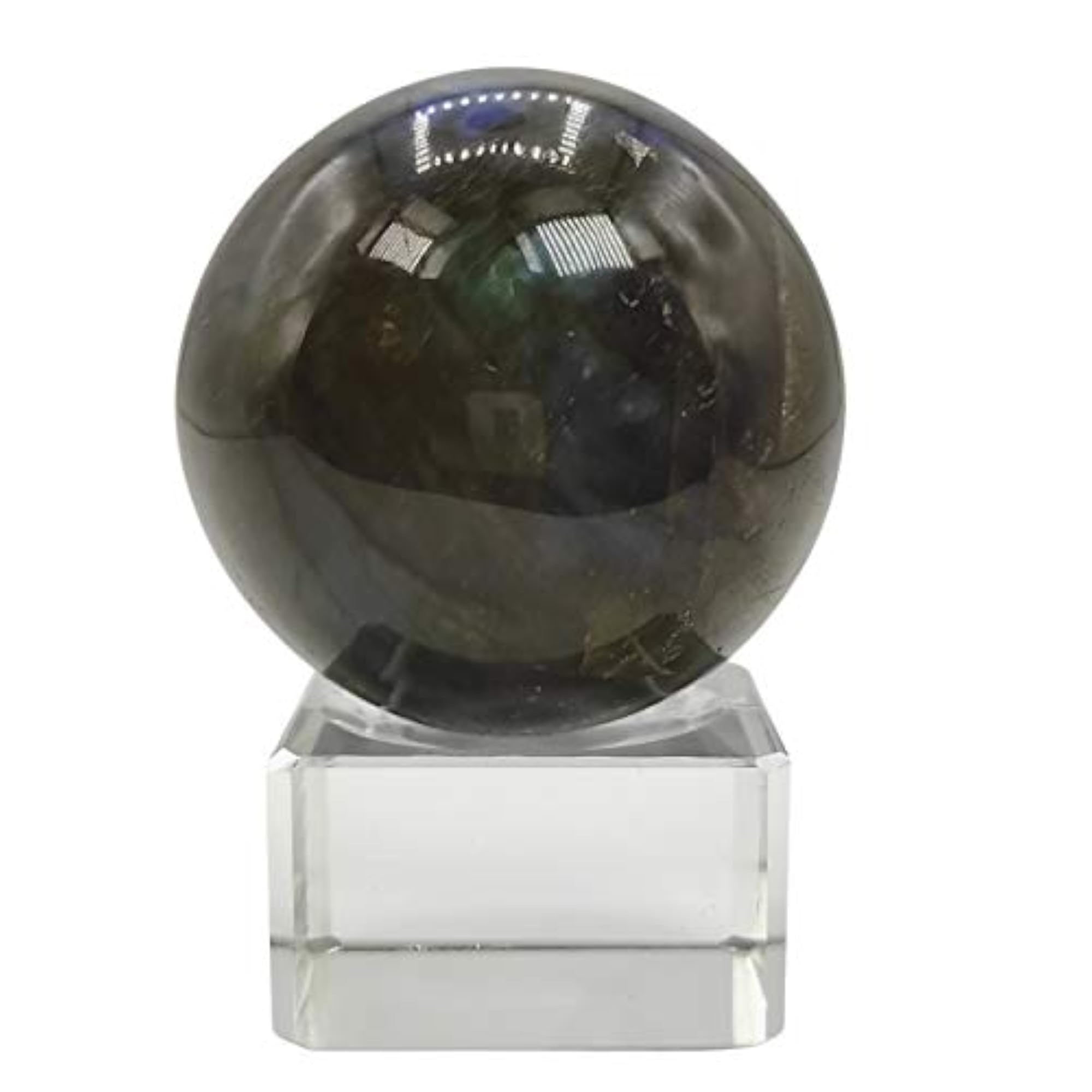 Natural Rare Labradorite Ball Sphere with Stand