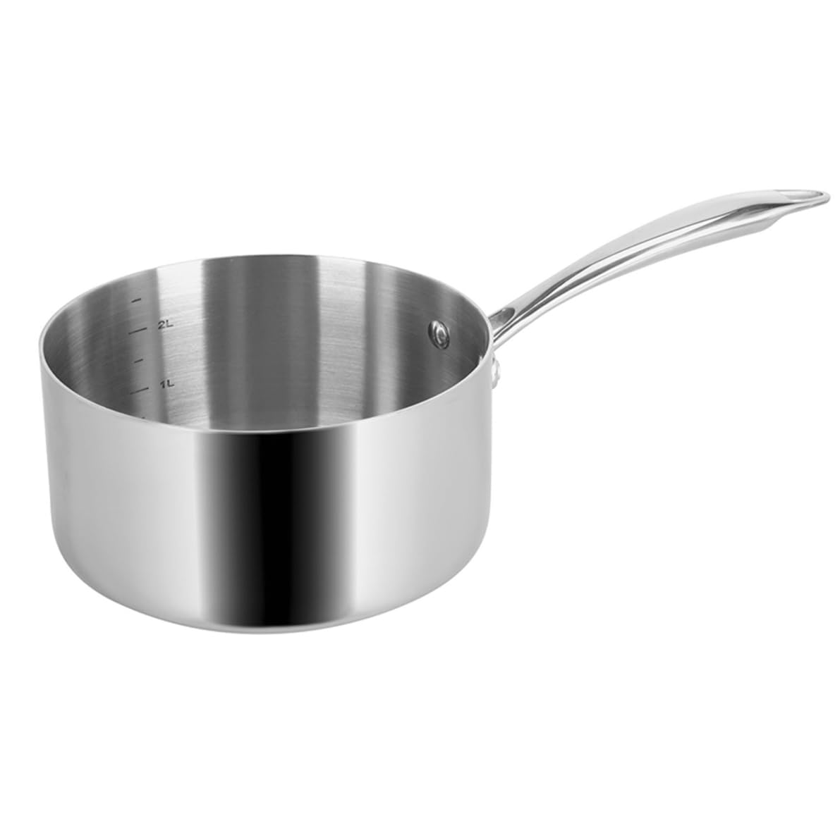 Sitram RAPSODY 710781 Casserole Inox Triply 3 Couches Ø20 cm 2,8 L – Acier Inoxydable 18/8 Sans Revêtement ni PFAS – Tous Feux dont Induction – Compatible Four et Lave-Vaisselle