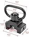 WILDAURORA Premium QD Sling Swivel Mount - Quick Release Detach, Push Button Attachment - Fits 20mm Picatinny Weaver Rail - Durable Black Aluminum Alloy