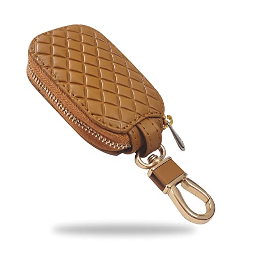 stymart Plaid Leather Key Fob Cover