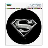 GRAPHICS & MORE Superman Steel Logo Automotive Car Window Locker Circle Bumper Sticker