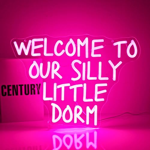 Image of Welcome To Our Dorm Neon Sign Led Neon Lights Neon Signs for Wall Decor Light Up Sign for Birthday Party Club Gift