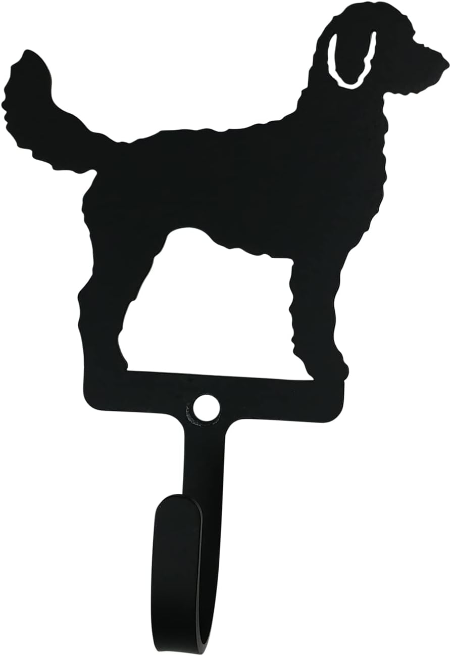 Village Wrought Iron Doodle Dog Wall Hook Decorative Small