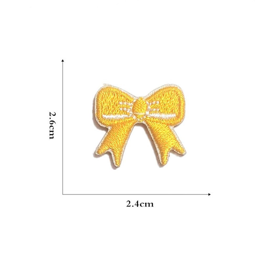 6x Schleifen-Aufnäher Zum Aufbügeln – Rosa, Bestickt, Ca. 7,4x5,1 Cm, Zum Dekorieren Von Kleidung & Accessoires